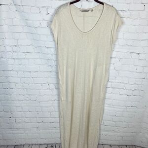 Athleta Cream Relaxed Fit Maxi Dress